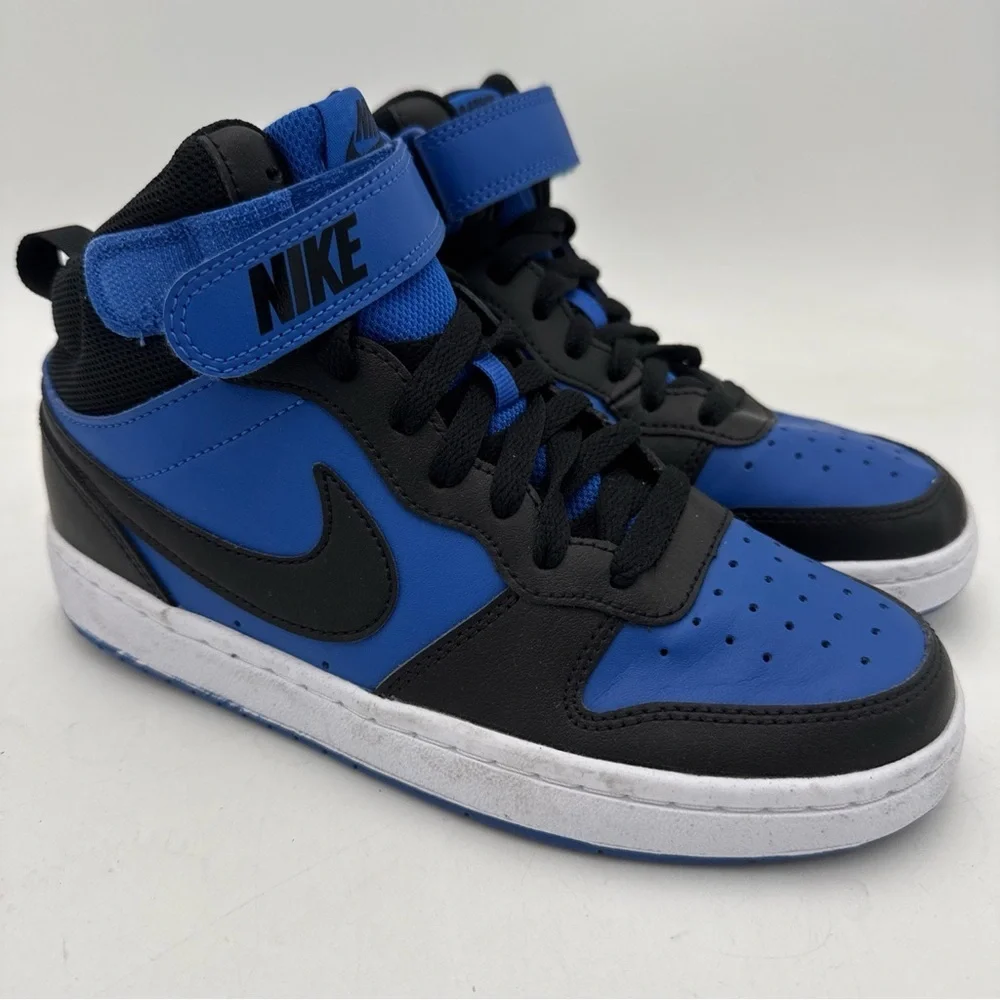Nike Black and Blue High-Top Sneakers